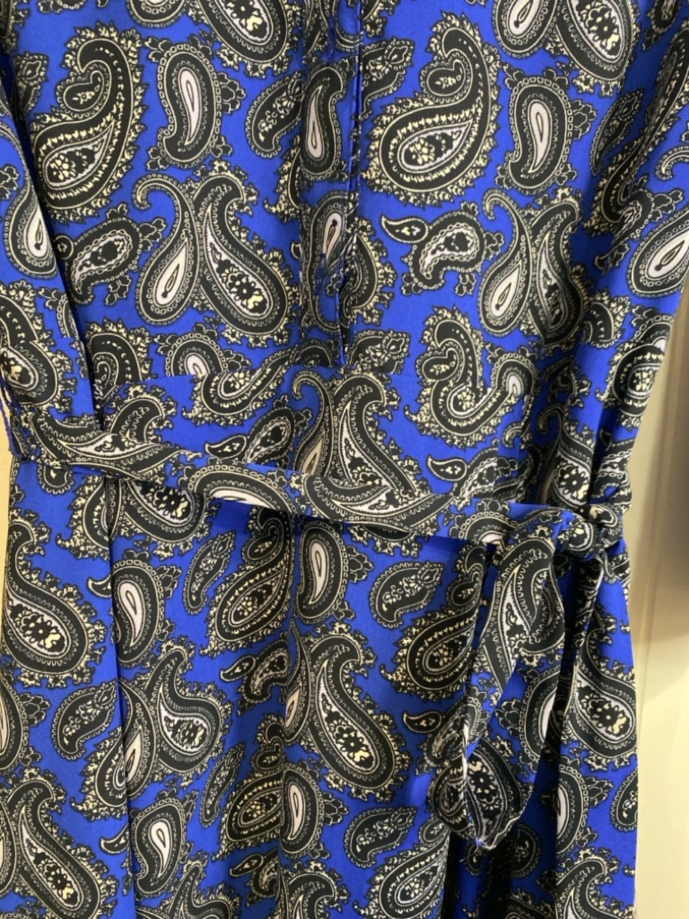 Banana Republic Dress Paisley Long-Sleeve Shirt Dress Office Classic Size 10 - Picture 4 of 13